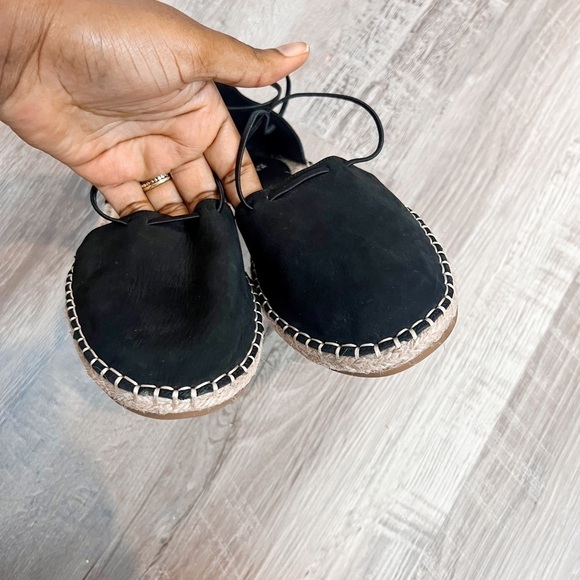 Eileen Fisher Lace Espadrille in Black leather - Picture 5 of 7